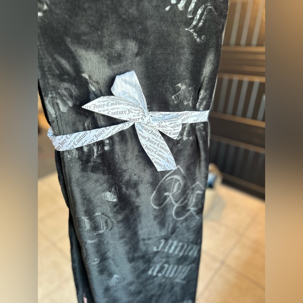 Juicy Couture Black throw blanket